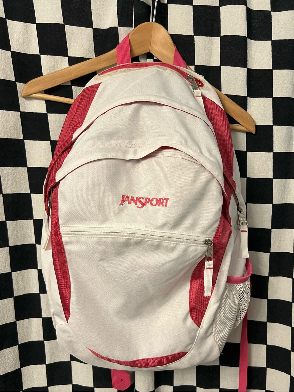 Jansport White & Pink backpack